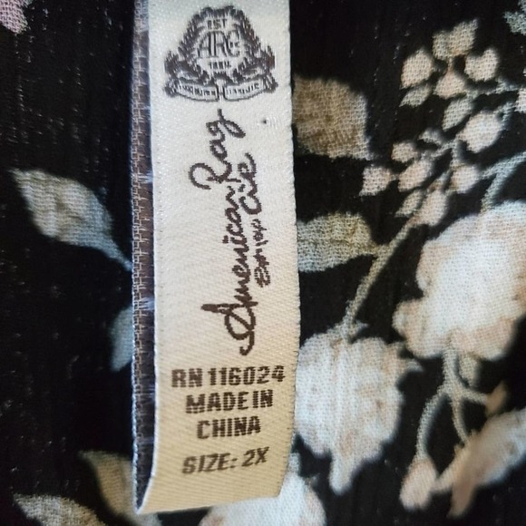 AMERICAN rag floral faux wrap dress plus size 2X - Picture 5 of 9